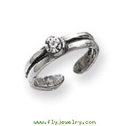 Sterling Silver CZ Toe Ring