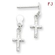 Sterling Silver Dangle Cross Earrings