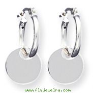 Sterling Silver Dangle Hoop Earrings