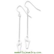 Sterling Silver Dangling Footprints Earrings