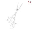 Sterling Silver Dangling Stars Necklace