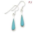 Sterling Silver Dangling Turquoise Earrings