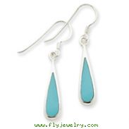 Sterling Silver Dangling Turquoise Earrings