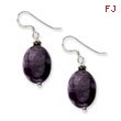 Sterling Silver Dark Charoite Earrings