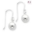 Sterling Silver Diamond Cut Bead Dangle Earrings