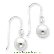 Sterling Silver Diamond Cut Bead Dangle Earrings
