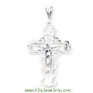 Sterling Silver Diamond-Cut Crucifix Pendant