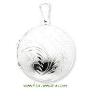 Sterling Silver Diamond-Cut Domed Locket