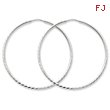 Sterling Silver Diamond Cut Hoop Earrings