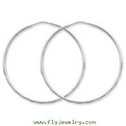 Sterling Silver Diamond Cut Hoop Earrings