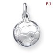 Sterling Silver Diamond Cut Soccer Ball Charm