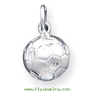 Sterling Silver Diamond Cut Soccer Ball Charm