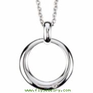 Sterling Silver Diamond Necklace