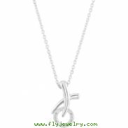 Sterling Silver Diamond Necklace