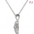 Sterling Silver Diamond Necklace 18 Inch