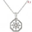 Sterling Silver Diamond Necklace 18 Inch