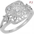 Sterling Silver Diamond Ring