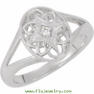 Sterling Silver Diamond Ring