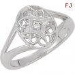 Sterling Silver Diamond Ring