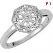 Sterling Silver Diamond Ring