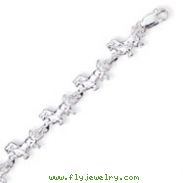 Sterling Silver Dogs Bracelet