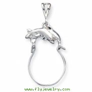 Sterling Silver Dolphin Charm Holder