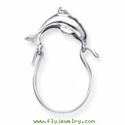 Sterling Silver Dolphin Charm Holder