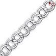 Sterling Silver Double Link Charm Bracelet