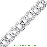 Sterling Silver Double Link Charm Bracelet