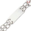 Sterling Silver Double Strand Oval Link ID Bracelet