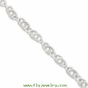 Sterling Silver Double Twist Link Bracelet