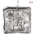 Sterling Silver E Polished POSH VINTAGE INITIAL PENDANT