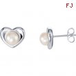 Sterling Silver EARRINGS COMPLETE WITH STONE PAIR 10.14X11.80 MM Polished NONE