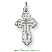 Sterling Silver Eastern Orthodox Cross Charm