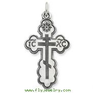 Sterling Silver Eastern Orthodox Cross Pendant