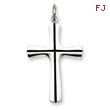 Sterling Silver Enamel Cross Pendant