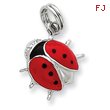 Sterling Silver Enamel Ladybug Charm