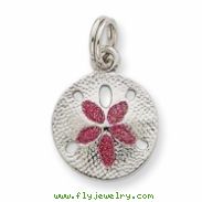 Sterling Silver Enamel Sanddollar Charm