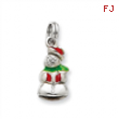 Sterling Silver Enamel Snowman Charm