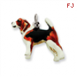 Sterling Silver Enameled Beagle Charm