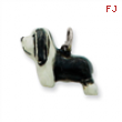 Sterling Silver Enameled Bearded Collie Charm