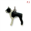 Sterling Silver Enameled Boston Terrier Charm