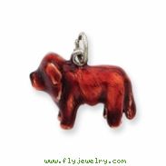 Sterling Silver Enameled Cavalier King Charles Spaniel Charm