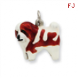 Sterling Silver Enameled Coton De Tulear Charm