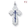 Sterling Silver Enameled Cross