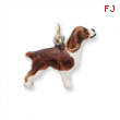 Sterling Silver Enameled English Springer Spaniel Charm