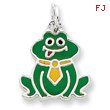 Sterling Silver Enameled Frog Charm