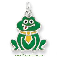 Sterling Silver Enameled Frog Charm