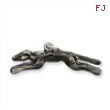 Sterling Silver Enameled Greyhound Dog Charm