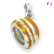 Sterling Silver Enameled Hamburger Charm